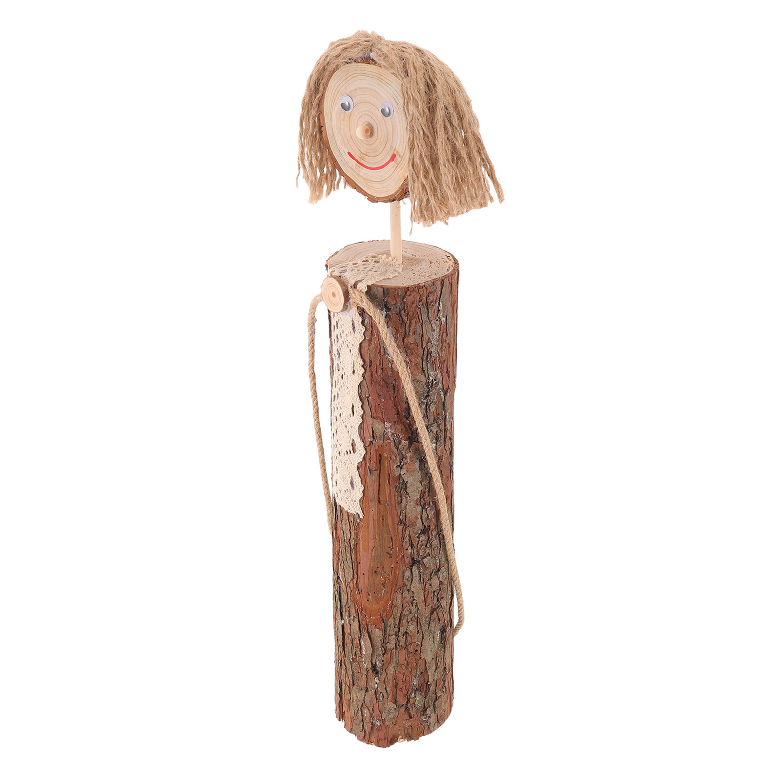 手作りの素朴な木製像、高さ17.7cm。自然な木の質感を生か - Art And Craft For Nursery のレビューと価格