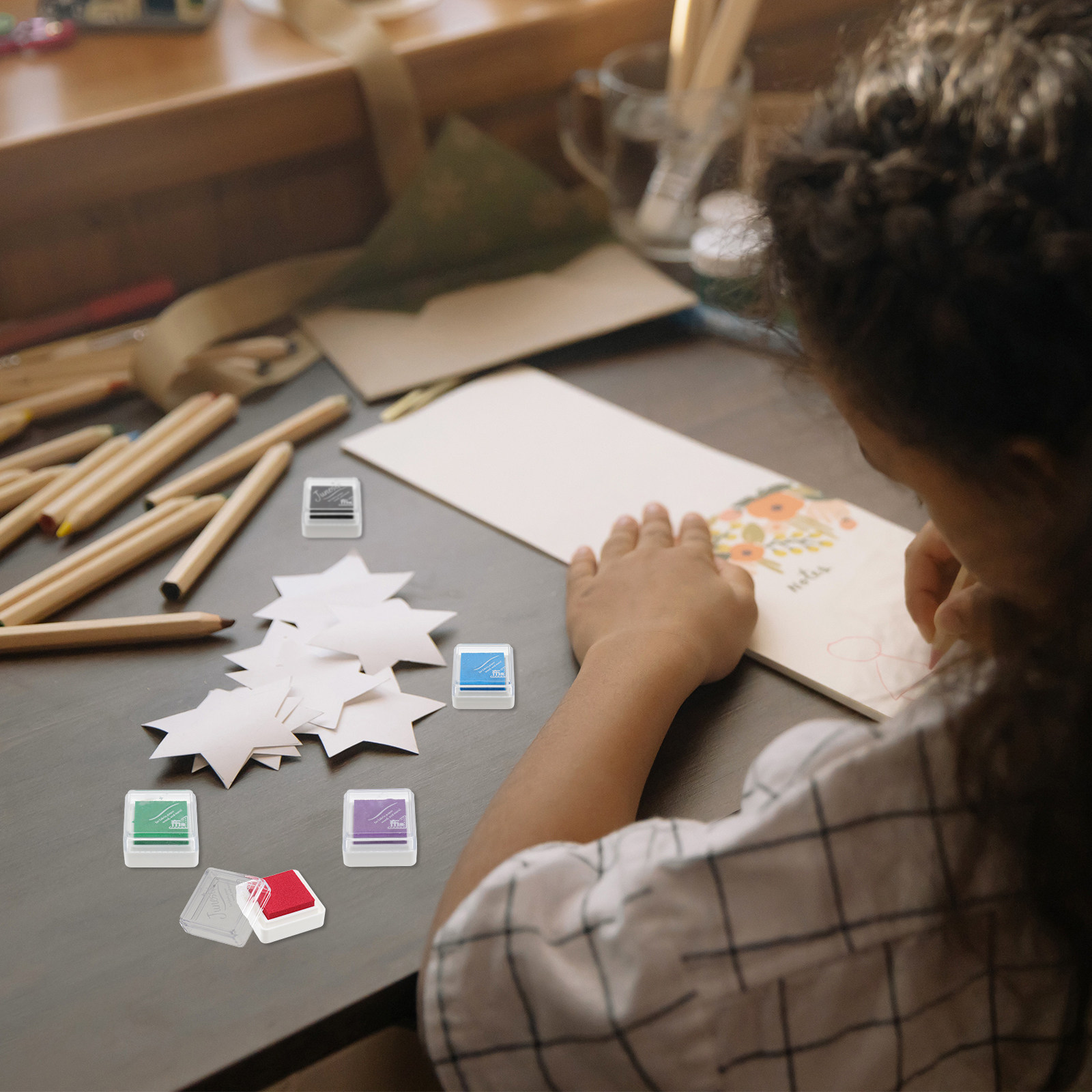 5個入り スポンジインクパッド。子供向けの創造的なDIYクラ - Art And Craft For Nursery のレビューと価格